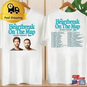 Dan And Shay Tour Heartbreak On The Map T-Shirt Band Fan 2 Sided